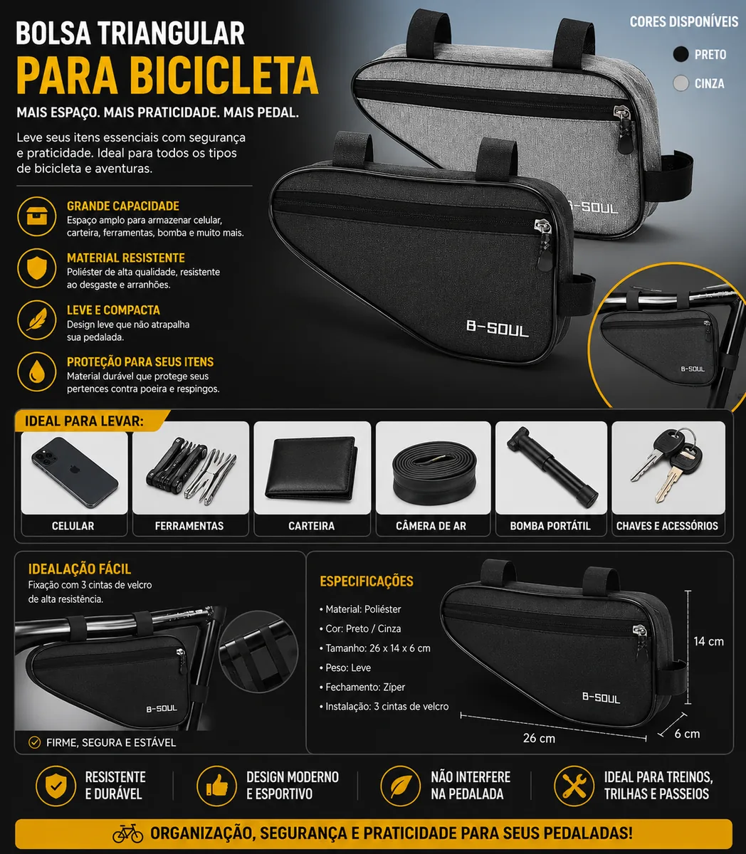 Bolsa de Selim para Ferramentas ou Câmara de Ar