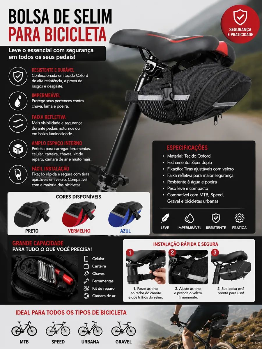 Bolsa de Selim Impermeável MTB Speed